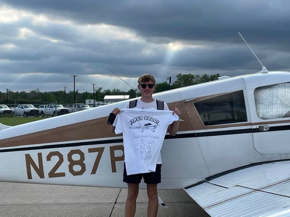 Landen first solo