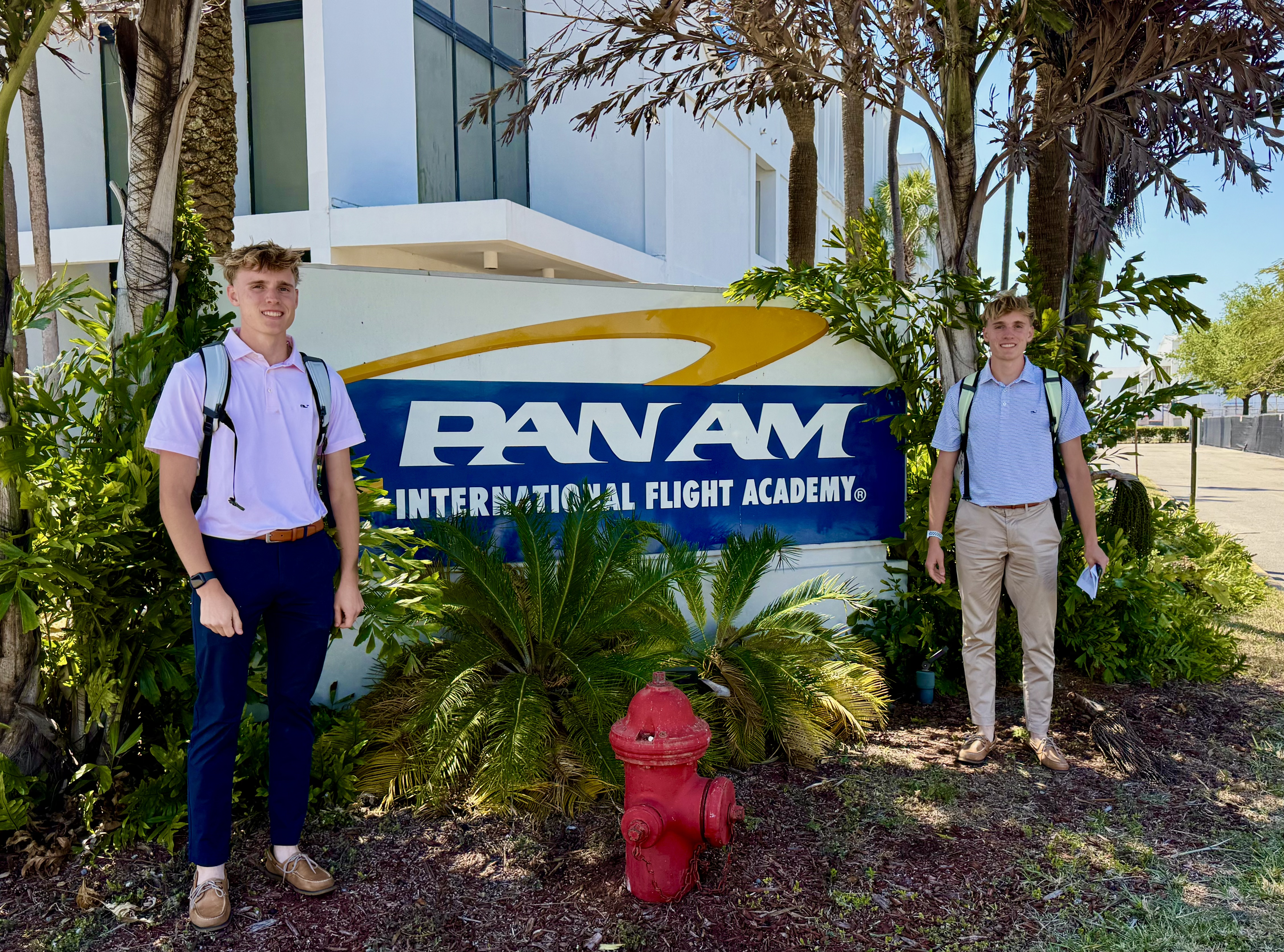 Landen & Logan at Pan Am Flight Training in Miami, FL